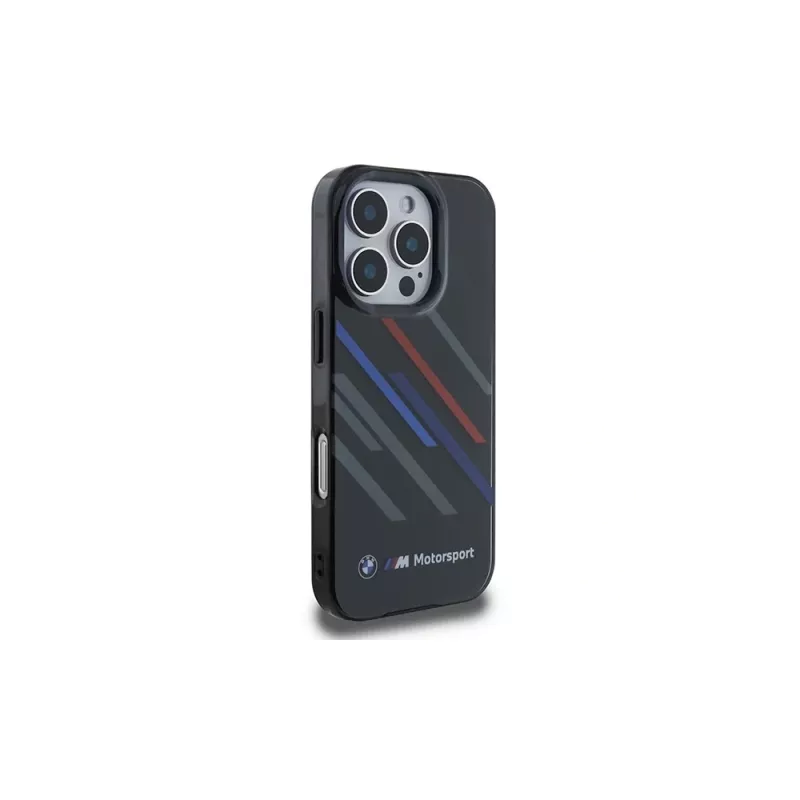 BMW Motorsport IML Random Stripes kova kotelo Apple iPhone 16 Pro 6,3