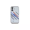 BMW BMHCP16S23HTRAG kova kotelo Apple iPhone 16 6,1 inch harmaa Motorsport IML Random Stripes