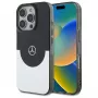 Mercedes-Benz MEHMP16L23HBIGK kova kotelo Double Layer BiColor MagSafe iPhone 16 Pro 6,3 inch musta/hopea