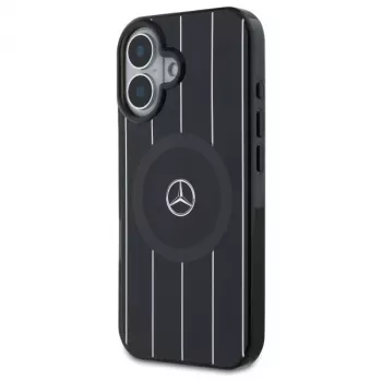 Mercedes-Benz MEHMP16S23HRSK Double Layer Crossed Lines kova kotelo iPhone 16 6,1