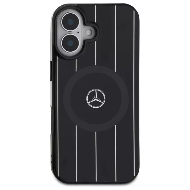 Mercedes-Benz MEHMP16S23HRSK Double Layer Crossed Lines kova kotelo iPhone 16 6,1