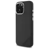 Mercedes-Benz iPhone 16 Pro 6,3 inch silikoninen kova kotelo tonal-logolla ja puukuviolla, MagSafe - musta