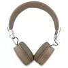 Guess Grained Classic Round Shape langattomat Bluetooth over-ear -kuulokkeet ENC:llä, ruskea