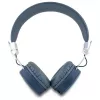 Guess Grained Classic Round Shape langattomat Bluetooth over-ear -kuulokkeet ENC:llä (sininen)