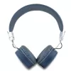 Guess Grained Classic Round Shape langattomat Bluetooth over-ear -kuulokkeet ENC:llä (sininen)