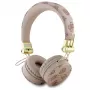 Guess Peony Script Round Shape langattomat over-ear -kuulokkeet ENC:llä, ruskea