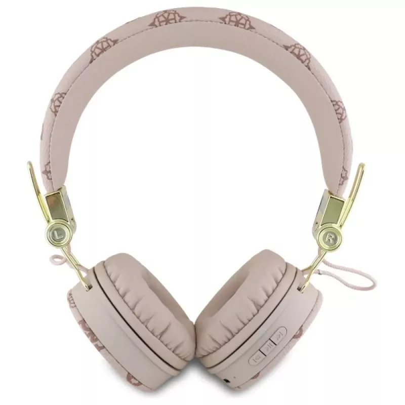 Guess Peony Script Round Shape langattomat over-ear -kuulokkeet ENC:llä, ruskea