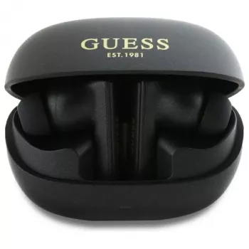 Guess Capsule Printed Logo - Bluetooth TWS ANC & ENC nappikuulokkeet latauskotelolla (musta)