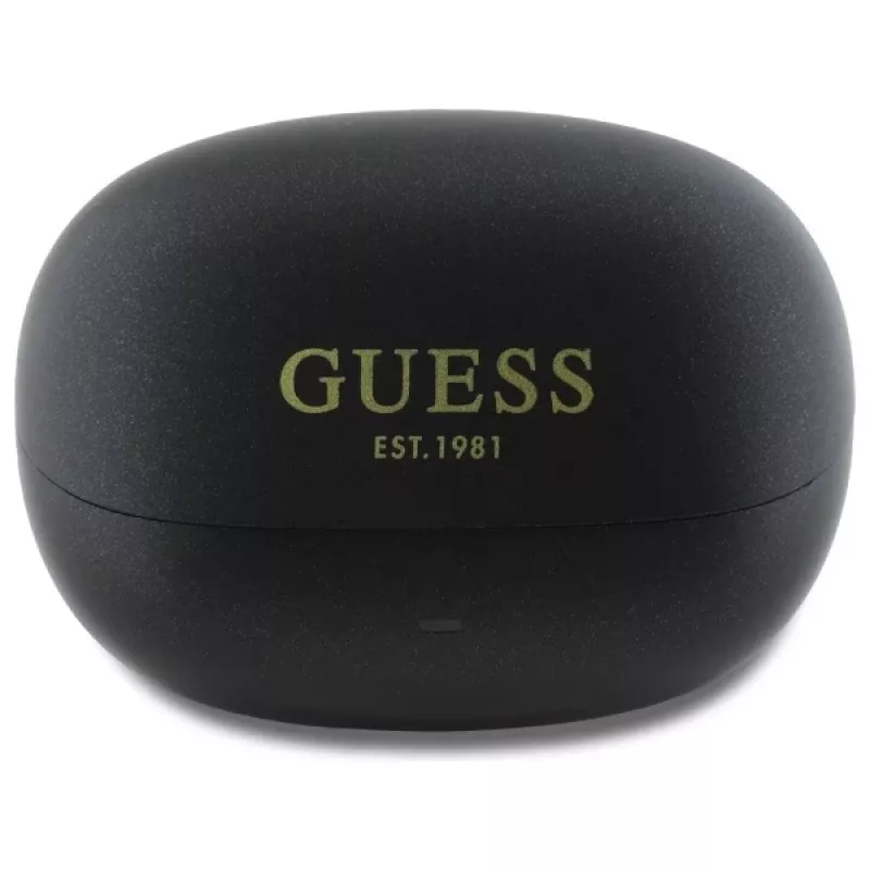 Guess Capsule Printed Logo - Bluetooth TWS ANC & ENC nappikuulokkeet latauskotelolla (musta)