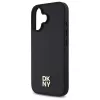 DKNY DKHMP16SPSHRPSK iPhone 16 6.1 kova kotelo musta toistuva kuvio Stack Logo MagSafe