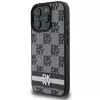 DKNY DKHCP16XPCPTSSK kova kotelo iPhone 16 Pro Max 6,9 tuuman näytölle musta ruutukuvio ja painetut raidat