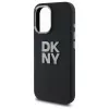DKNY DKHCP16SSMCBSK iPhone 16 6.1 kova kotelo Liquid Silicone Metal Logo musta