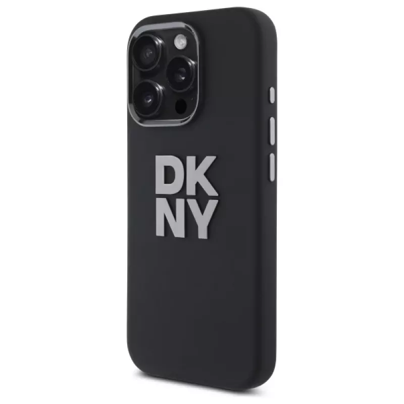 DKNY DKHCP16XSMCBSK iPhone 16 Pro Max 6,9 tuuman näyttö kova kotelo Liquid Silicone Metal Logo - musta