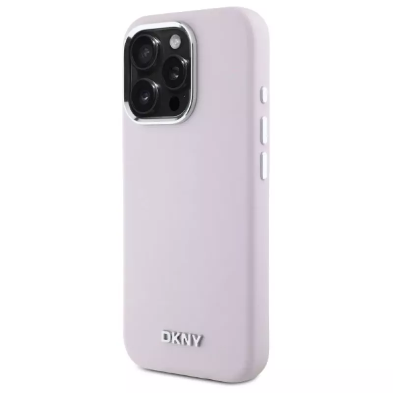 DKNY DKHMP16LSMCHLP kova kotelo Liquid Silicone MagSafe iPhone 16 Pro 6,3 tuuman näytölle pinkki