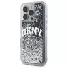 DKNY DKHCP16LLBNAEK iPhone 16 Pro 6,3 tuuman näyttö musta kova kotelo Liquid Glitter Arch Logo