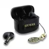 Guess Glossy Effect Printed Classic Logo & Charm TWS Bluetooth -nappikuulokkeet latauskotelolla (musta)