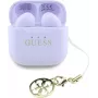 Guess Glossy Effect Printed Classic Logo & Charm TWS -nappikuulokkeet laventeli