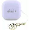 Guess Glossy Effect Printed Classic Logo & Charm TWS -nappikuulokkeet laventeli