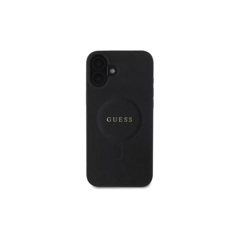 Guess GUHMP16SPSAHMCK Saffiano Classic Logo MagSafe -hardcase iPhone 16 6,1