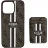 Guess 4G Stripes -lompakkokotelo MagSafe iPhone 16 Pro Max ruskea