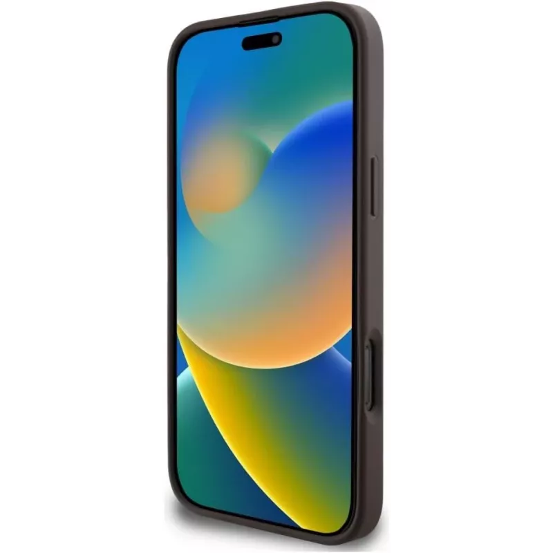 Guess 4G Stripes -lompakkokotelo MagSafe iPhone 16 Pro Max ruskea