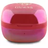 Guess 4G Printed Logo True Wireless -nappikuulokkeet latauskotelolla - fuksia irisoiva