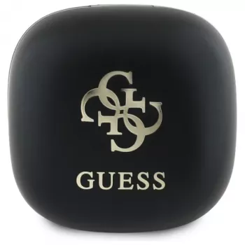 Guess GUTWSJ144ESK True Wireless Stereo Bluetooth -nappikuulokkeet latauskotelolla, musta irisoiva 4G Printed Logo