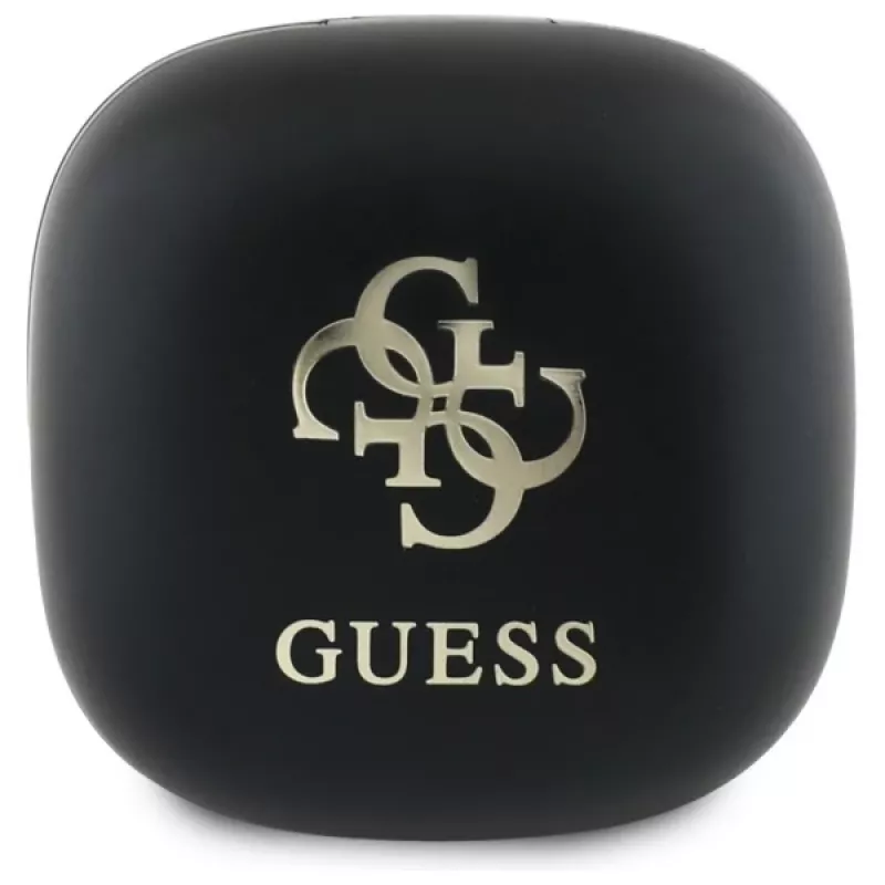 Guess GUTWSJ144ESK True Wireless Stereo Bluetooth -nappikuulokkeet latauskotelolla, musta irisoiva 4G Printed Logo