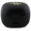 Guess GUTWSJ144ESK True Wireless Stereo Bluetooth -nappikuulokkeet latauskotelolla, musta irisoiva 4G Printed Logo