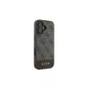 Guess 4G Bottom Stripe -kuori iPhone 16 Plus -puhelimeen (ruskea)