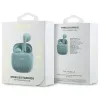 Guess Printed Classic Logo TWS Bluetooth -nappikuulokkeet latauskotelolla (turkoosi)