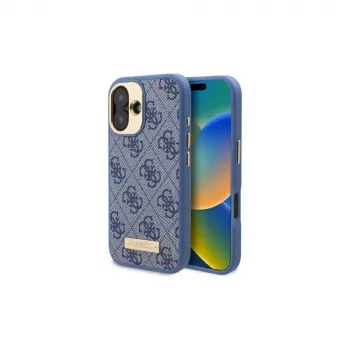 Guess GUHMP16MU4GPRB iPhone 16 Plus 6.7 sininen kovakuori 4G Logo Plate MagSafe