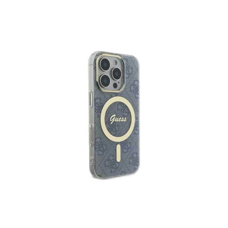 Guess GUHMP16XH4STB -kovakuori Apple iPhone 16 Pro Max 6,9 tuuman näytölle sininen IML 4G MagSafe