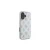 Guess GUHMP16SPGPYSH iPhone 16 6,1 tuuman näytölle valkoinen kovakuori Peony Script Logo MagSafe