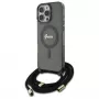 Guess GUHMP16LHCTSGNSK iPhone 16 Pro 6.3 -kovakuori Crossbody Cord Script MagSafe musta