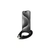 Guess Crossbody Cord Script MagSafe -kovakuori iPhone 16 Pro Max 6,9 tuuman näytölle musta