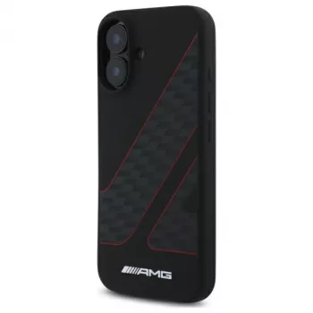 AMG AMHMP16S2SCFR iPhone 16 6,1 tuuman näytölle musta kovakuori Checkered Flag Pattern MagSafe