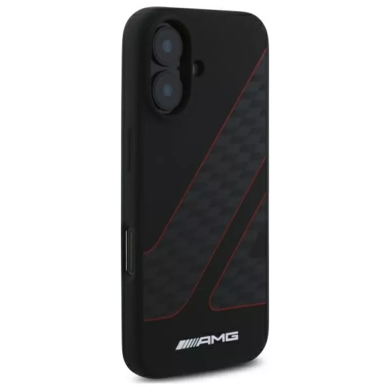 AMG AMHMP16S2SCFR iPhone 16 6,1 tuuman näytölle musta kovakuori Checkered Flag Pattern MagSafe
