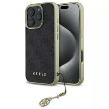 Guess GUHCP16XGF4GGR iPhone 16 Pro Max 6.9 musta kovakuori 4G Charms Collection