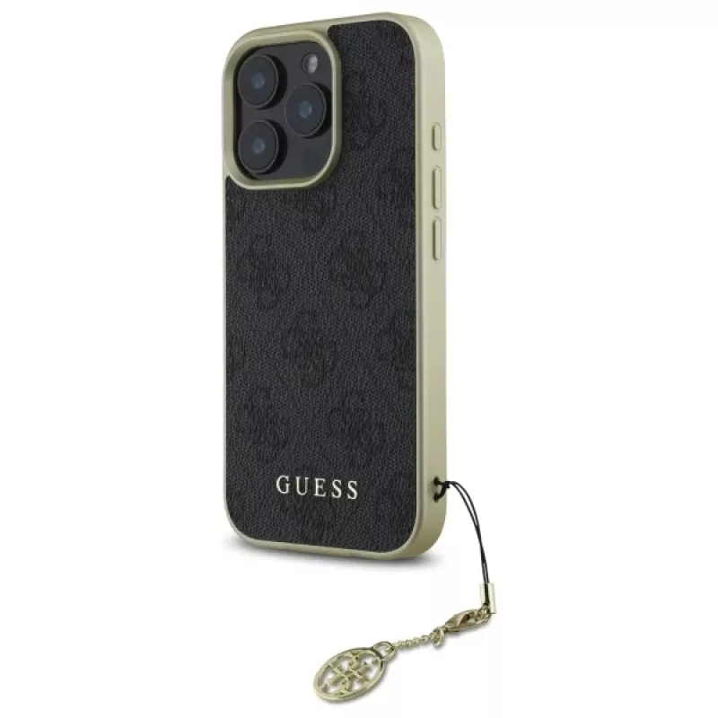 Guess GUHCP16XGF4GGR iPhone 16 Pro Max 6.9 musta kovakuori 4G Charms Collection