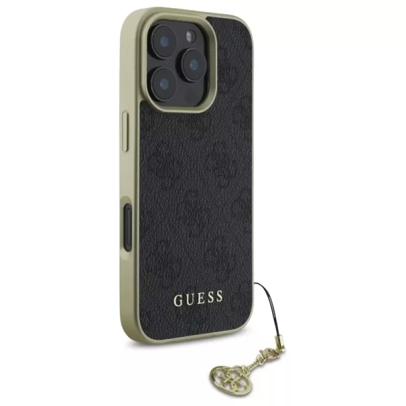 Guess GUHCP16XGF4GGR iPhone 16 Pro Max 6.9 musta kovakuori 4G Charms Collection