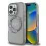 Guess GUHMP16XHFWFCK iPhone 16 Pro Max 6.9 musta kovakuori IML Flowers Wreath MagSafe