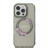 Guess GUHMP16XHFWFCK iPhone 16 Pro Max 6.9 musta kovakuori IML Flowers Wreath MagSafe