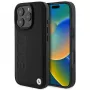 BMW Hot Stamp Leather -kovakuori iPhone 16 Pro 6,3 tuuman näytölle musta