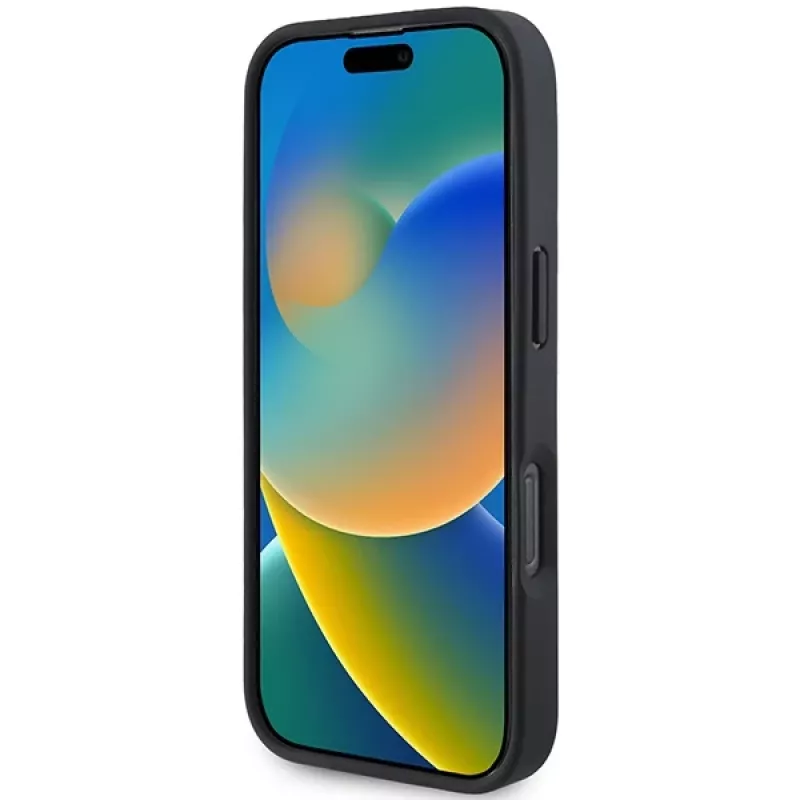 BMW Hot Stamp Leather -kovakuori iPhone 16 Pro 6,3 tuuman näytölle musta