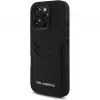 KARL LAGERFELD HC Grained PU Card Slot Metal Elongated Case iPhone 16 Pro musta