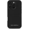KARL LAGERFELD HC Grained PU Card Slot Metal Elongated Case iPhone 16 Pro musta
