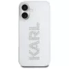 KARL LAGERFELD IML Rhinestones Logo takakuori Apple iPhone 16 - läpinäkyvä