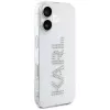 KARL LAGERFELD IML Rhinestones Logo takakuori Apple iPhone 16 - läpinäkyvä