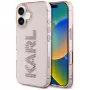 Karl Lagerfeld IML Rhinestones Logo takakuori iPhone 16, pinkki